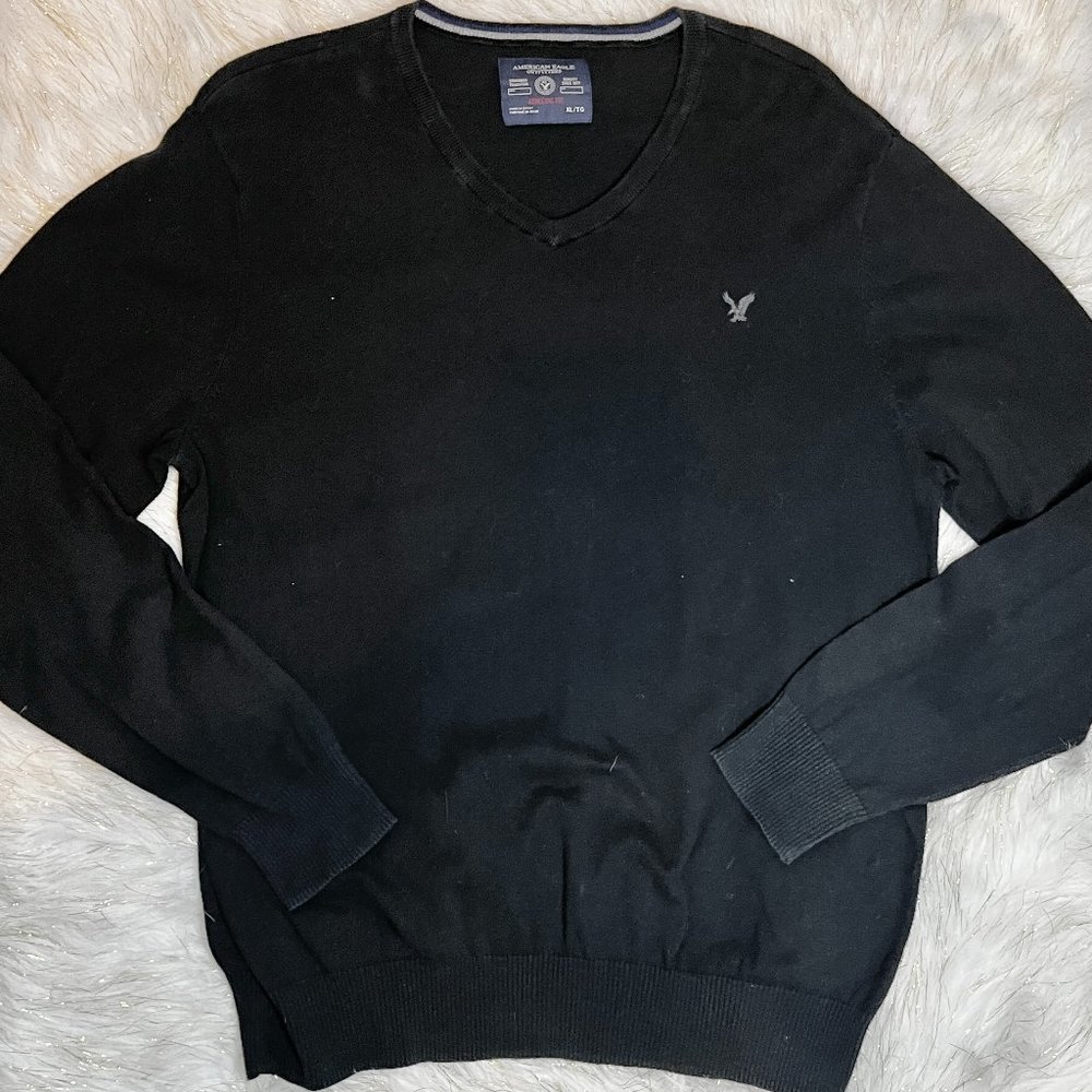 AE Black V Neck Sweater